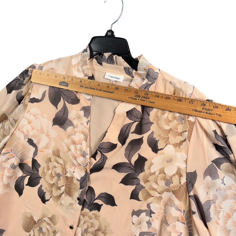 Calvin Klein Romantic Floral Blouse 3X Coquette Cottagecore Soft Girl Fairy Boho - Picture 5 of 6
